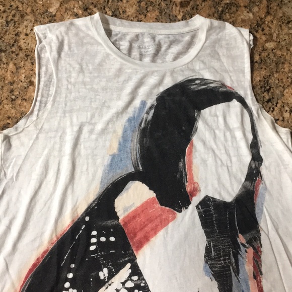 All Saints Tops - ALLSAINTS MOTO GRAPHIC TANK